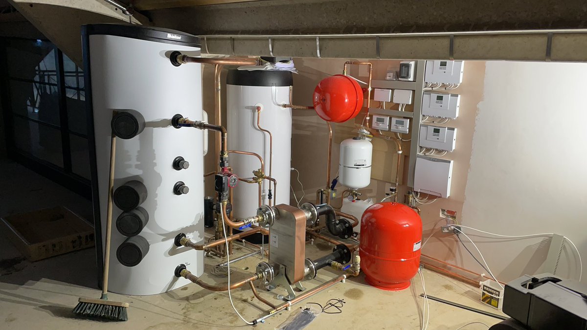 A bit of <a href="/vaillantuk/">Vaillant UK</a> system today. Even roped in <a href="/KrisShortland/">Kris Shortland</a> to help us with all the deadlines we’ve got coming up <a href="/mark_vaillant/">Mark Burton</a> <a href="/officialNICEIC/">NICEIC</a> <a href="/proelectrician/">Professional Electrician & Installer</a> #AirSource #GoGreen #energyefficiency