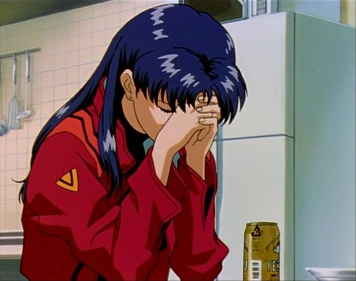 Après que Shinji refuse ses avances, Misato s'effondrera. Car elle se rendait compte depuis le début qu'elle n'avait jamais été heureuse, qu'elle se forçait à jouer un personnage qu'elle n'était pas. La vraie Misato, c'est celle dans les bras de Kaji, pas celle de la NERV.