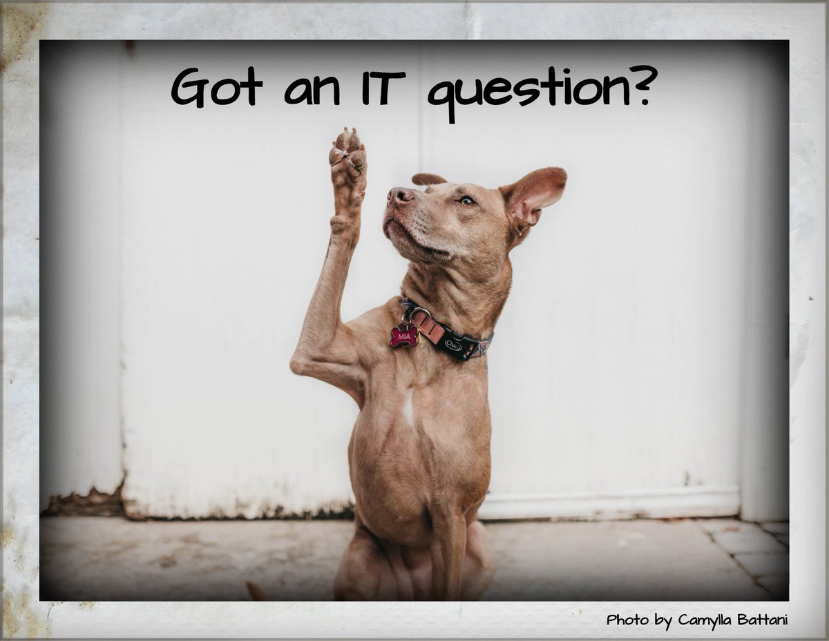 CIO_Steve's tweet photo. Ask us a question. We want to help! Each Wednesday Silver Linings would love to hear from you. Post a question below! #workIToutwednesday #silverliningstechnology #cybersecurity #IT https://t.co/VMAITxU1A2