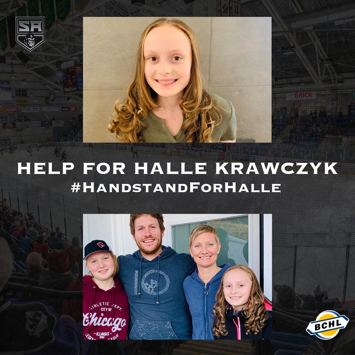 We're asking all Backs fans, corporate partners, @GoBCHL teams &amp; all communities to help 12-year-old Halle Krawczyk.

Silverbacks ownership has donated $10,000 to help cover Halle's trip to Pittsburgh.

Head to Halle's GoFundMe page &amp; donate what you can: bit.ly/3oAtUui