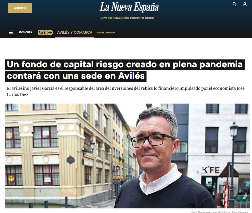 JaviSENSUM's tweet photo. Gracias a @amayapgion por esta noticia sobre @FundLua  y nuestra apuesta decidida por #Asturias | Un fondo de capital riesgo creado en plena pandemia contará con una sede en Avilés https://t.co/ggNTSse2jQ https://t.co/JWgmqi0DDW