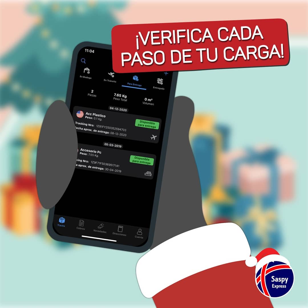 SaspyExpress's tweet photo. Con nuestra app rastreá en tiempo real cada una de tus compras desde que llegan a cualquiera de nuestras bodegas hasta que están disponibles para entrega.

Bájala aquí: https://t.co/Jeq69Odh6H https://t.co/fvJsVBd5Ev