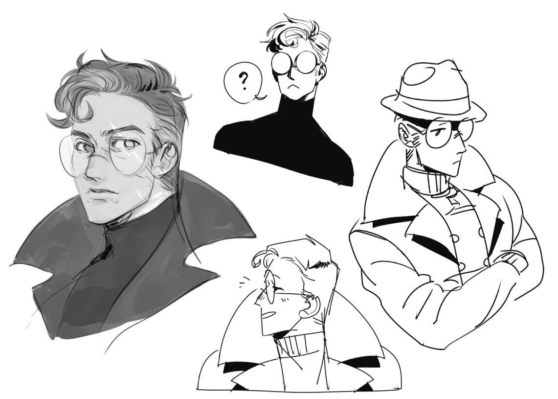 old spider-verse and noir art/wip 