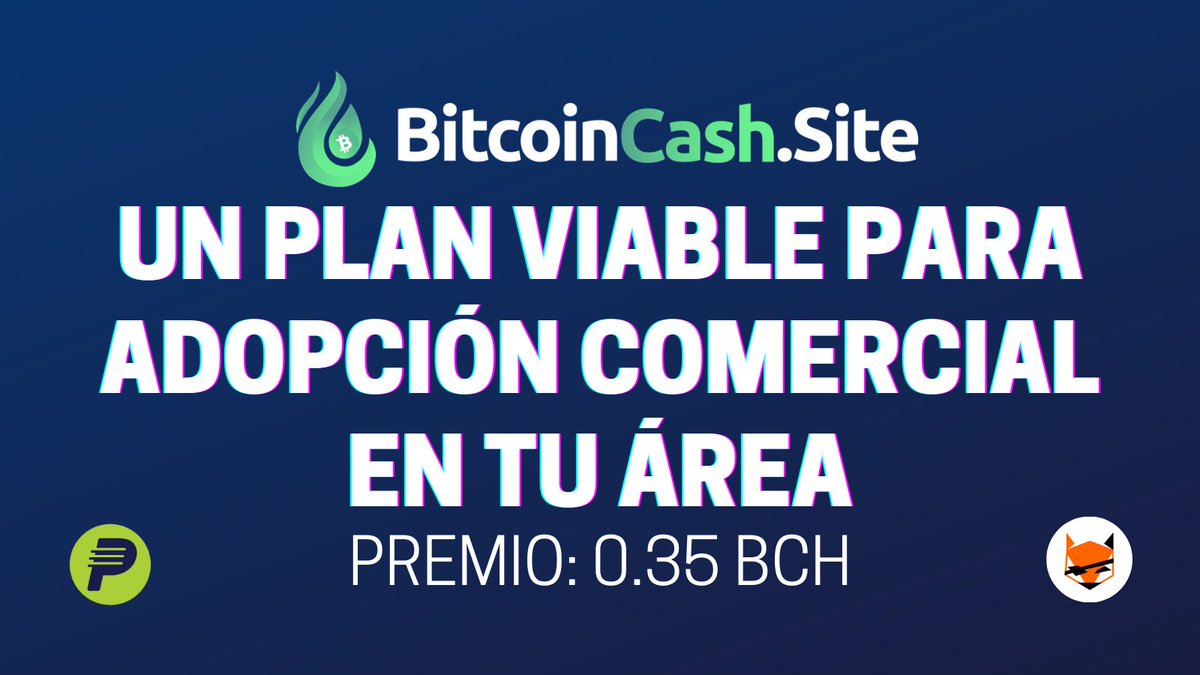 BCHLatam's tweet photo. New @IoLazyfox task!

Un Plan Viable para 10 Comerciantes de #BCH en su Área + Primeros 3 Comerciantes

Premio: 0.354 BCH (~USD$100)

Solo los verdaderamente comprometidos y los que están dispuestos a trabajar pueden solucionar esta tarea.

https://t.co/UCQhNKc4nk

#BitcoinCash https://t.co/qixsuIjFKp