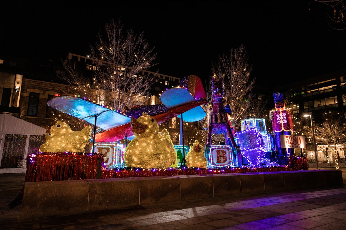 Have you experienced one of Denver’s most dazzling holiday traditions? This year, the Parade of Lights has expanded into a multi-week festive display across all of downtown - including our Plaza! Check out two parade floats in front of our building through Dec 31st!