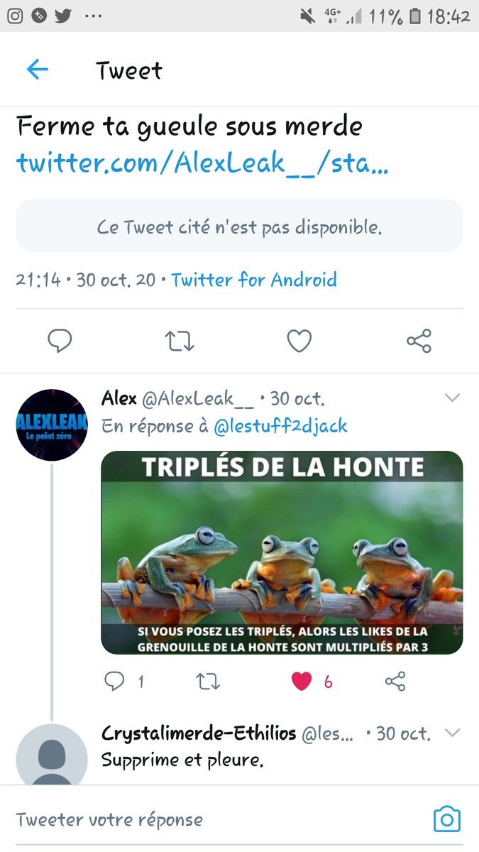 Alexamongus's tweet photo. @AlexLeak__ AHAHAHAHA REGARDE LE CON @lestuff2djack de mer des https://t.co/Ml6slP5PJL