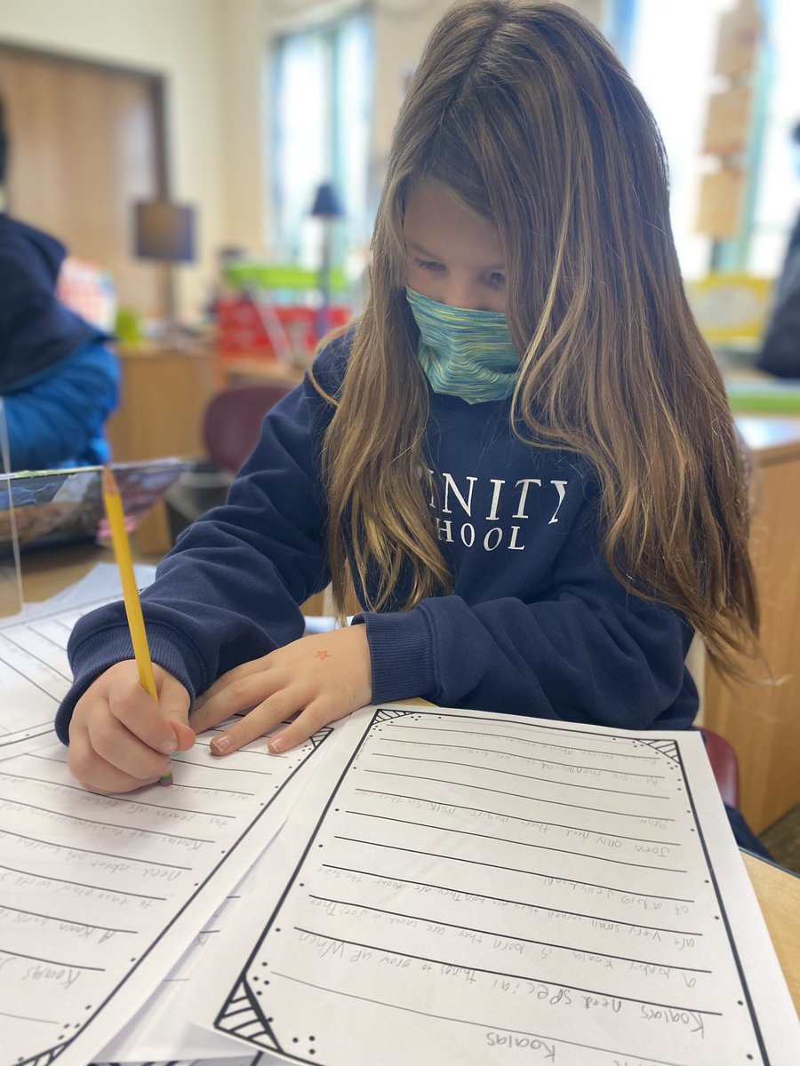 After lots of drafting, editing, &amp; revising, we are finally publishing our informational writing ✍️ 🙌☺️ <a href="/marley_sapp/">Marley Sapp</a> #TrinityLearns