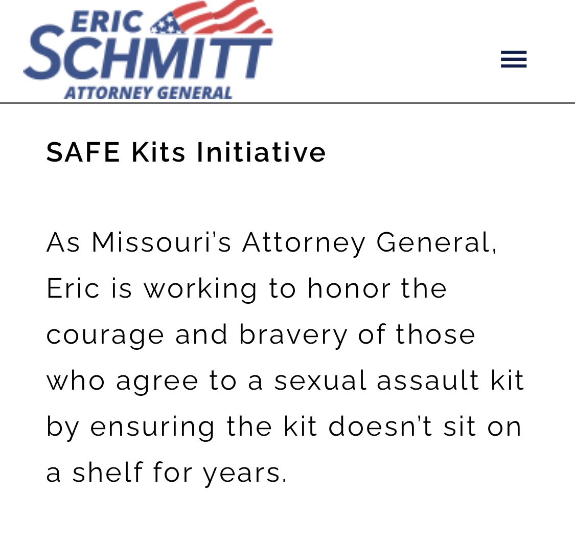 But beyond that, Schmitt, who campaigned on the issues like human trafficking, the opioid crisis, processing rape kits, *violent* crime (which is the MO GOP’s version of locking up black people)+ big tech when most don’t have broadband, he isn’t doing anything about those.5/