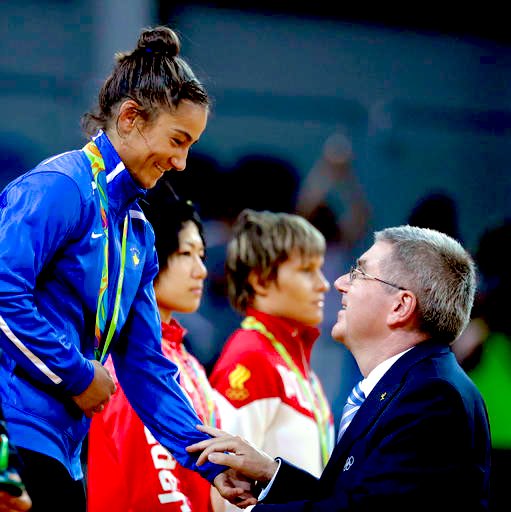 #139Majlinda Kelmendi represented and landed a gold medal for Kosovo within years of the country gaining independence in 2008. IOC president, Thomas Bach made a vow to personally present their first medal to whomever wins it during a trip to Kosovo in 2015. He kept his promise