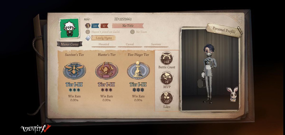 lylchim's tweet photo. I'm playing Identity V. Fancy a game? https://t.co/jiSORUt95w