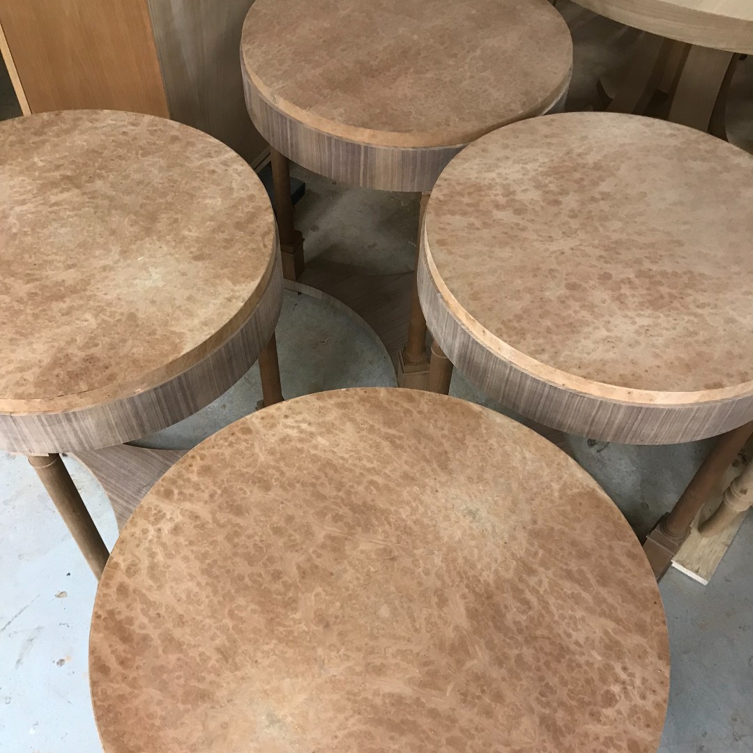 CouncillCraft's tweet image. Even unfinished, our pieces are works of art. #pimentoburl #madetoorder #roundsidetable #madetoorder #handcrafted #madeinusa