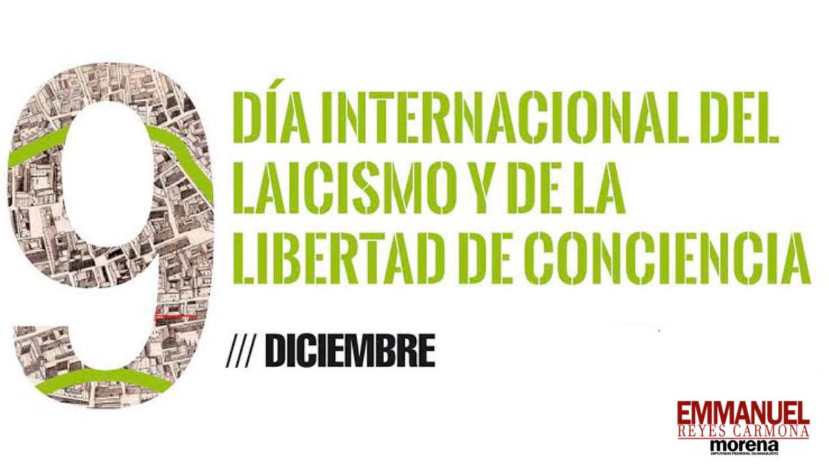 EmmanuelReyesC's tweet photo. #Hoy9 es el #DíaInternacional del Laicismo y la Libertad de Conciencia
Una fecha decretada con el fin de alcanzar una sociedad más #libre y democrática, donde no se violen los derechos de la #LibreExpresión, de #pensamiento y de #conciencia a nivel mundial🌎
#FelizMiercoles ☀️ https://t.co/W9Gvg5XQGH