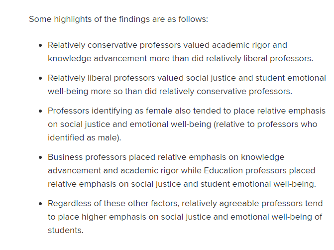 The findings of the study are not surprising to any who have followed the Academic Wars [a dollop of hyperbole to add some spice, doncha know]. I even hesitate to add them here lest one miss out on a well-told riveting story and a study so fine. Just view  as a teaser.3/n