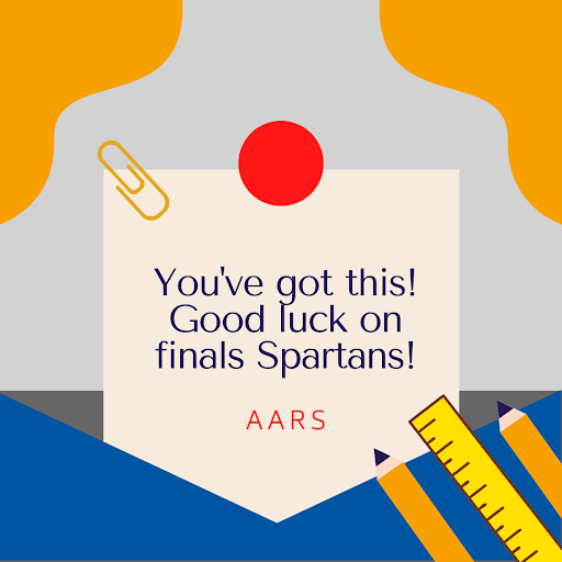 SJSU AARS (@sjsu_aars) on Twitter photo The time is now! It's #FinalsWeek! #STUDY & #SpartanUp! Good luck! You've made it this far, now finish strong! #SJSU #Finals <a href="/SJSU_ES/">SJSU Enrollment</a> <a href="/SJSU/">San José State University</a> <a href="/TheBLOCsjsu/">The BLOC @ San Jose State✨</a> <a href="/CLSSC_/">Chicanx Latinx Student Success Center</a> <a href="/undocuspartan/">UndocuSpartan Student Resource Center</a> <a href="/SJSUPeerConnect/">Peer Connections</a> <a href="/as_sjsu/">Associated Students</a> @CHHS_SSC <a href="/luriesuccess/">Lurie College of Education Student Success Center</a> <a href="/sjsuhassc/">H&A Student Success Center</a> @LucasCollege <a href="/SJSUEngineering/">SJSU Engineering</a> <a href="/SJSUPRIDE/">SJSU PRIDE Center</a> The time is now! It's #FinalsWeek! #STUDY & #SpartanUp! Good luck! You've made it this far, now finish strong! #SJSU #Finals <a href="/SJSU_ES/">SJSU Enrollment</a> <a href="/SJSU/">San José State University</a> <a href="/TheBLOCsjsu/">The BLOC @ San Jose State✨</a> <a href="/CLSSC_/">Chicanx Latinx Student Success Center</a> <a href="/undocuspartan/">UndocuSpartan Student Resource Center</a> <a href="/SJSUPeerConnect/">Peer Connections</a> <a href="/as_sjsu/">Associated Students</a> @CHHS_SSC <a href="/luriesuccess/">Lurie College of Education Student Success Center</a> <a href="/sjsuhassc/">H&A Student Success Center</a> @LucasCollege <a href="/SJSUEngineering/">SJSU Engineering</a> <a href="/SJSUPRIDE/">SJSU PRIDE Center</a>