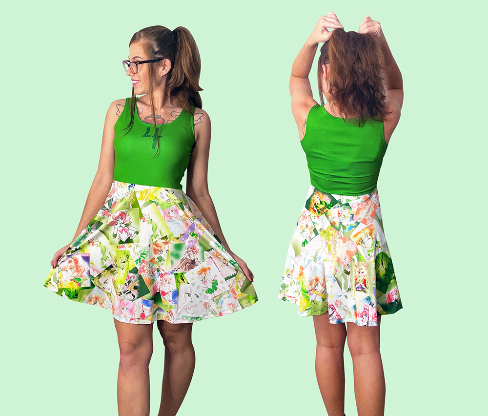 Come check out the amazing cosplay &amp; pop culture clothing from Bunni Designs! bunnidesigns.com

I got to model their Manga Sailor Jupiter dress! Wearing size medium (M) for reference!