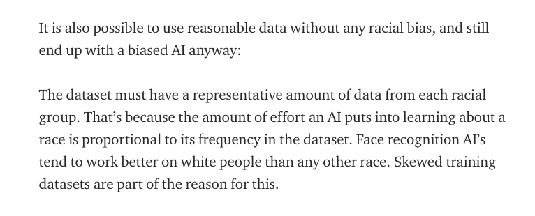 the majority of images and visual representation online is WHITE, a by-product of racist societal norms.