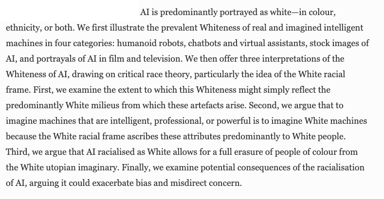 the majority of images and visual representation online is WHITE, a by-product of racist societal norms.
