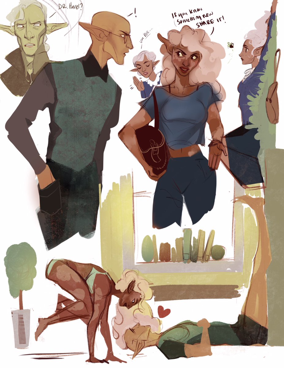 I added my Lavellan Kalli'el into the mix, Solas' girlfriend (who...