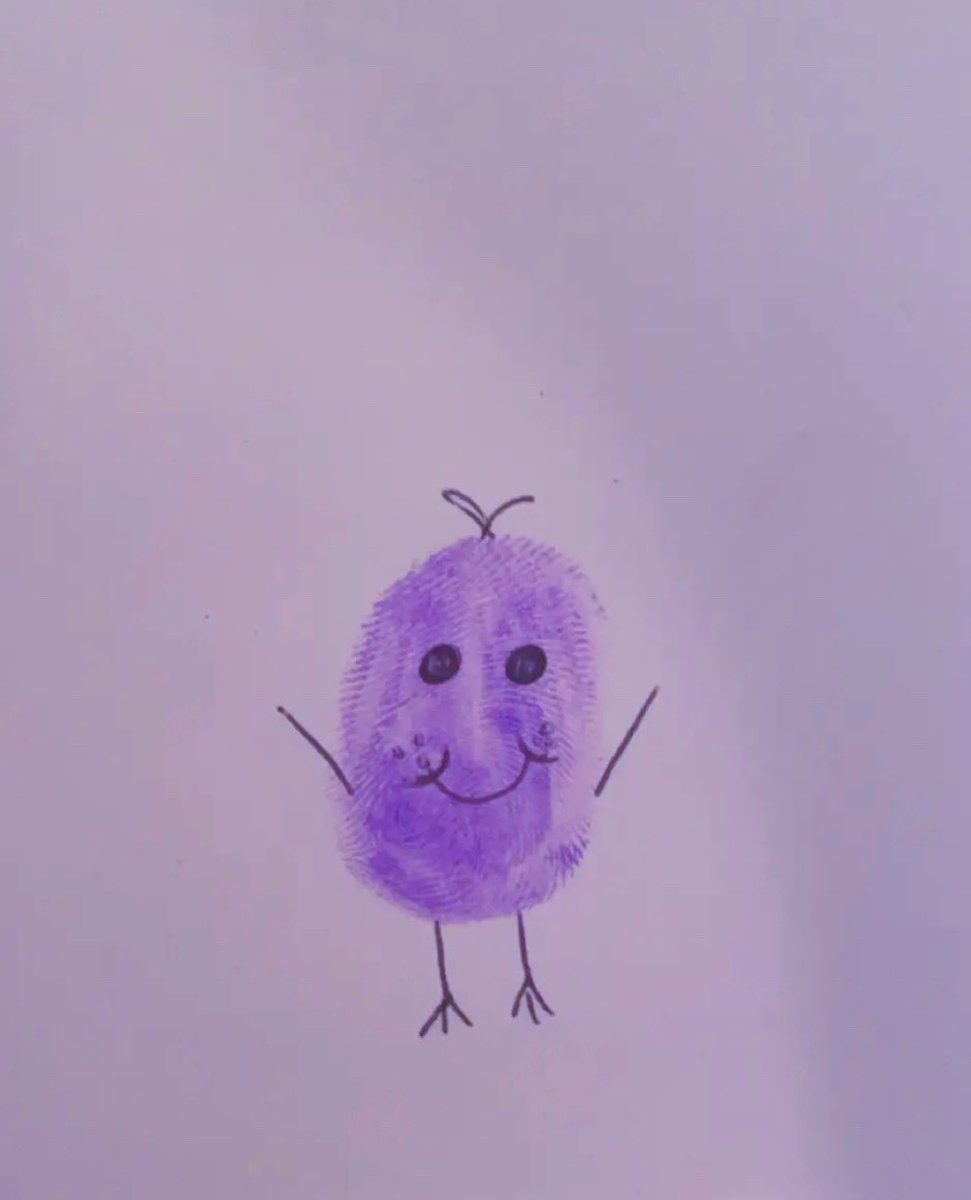 MarissaTerech's tweet photo. Soooo what should we name it? My votes “meep”😩 @wshssadd1 
—>Check out @ wshssadd on insta for more thumbprint characters 🤩 https://t.co/8yyvf0Wldy