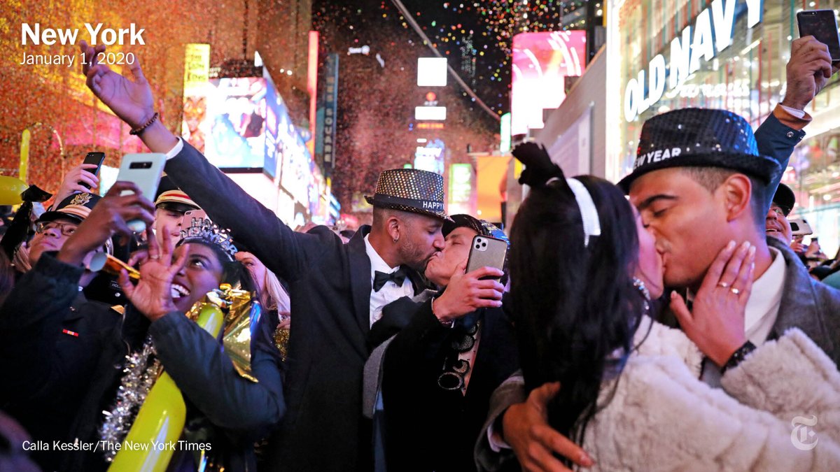 In Times Square on New Year’s Eve, Calla Kessler captured an ebullient start to a year that would bring a pandemic, a recession, protests against racial injustice and a race for a vaccine to restore normal life.  https://nyti.ms/3m2FkFJ 
