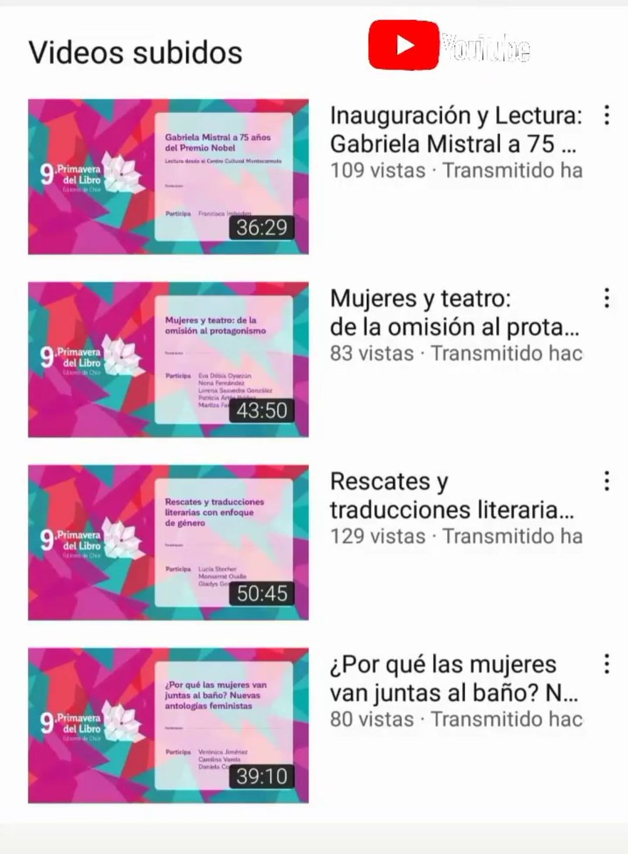 EditorialesCL's tweet photo. Las actividades de la #primaveradellibro2020 quedarán guardadas en nuestro canal de Youtube. https://t.co/zbUkEUNf03