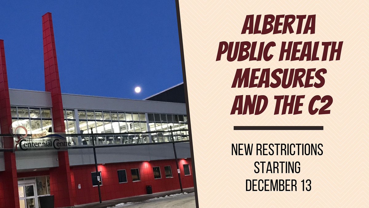 We've got all the details on the newly announced Public Health Restrictions and how they impact the Bonnyville C2 right here...
🔗bit.ly/C2Dec13Enhance…