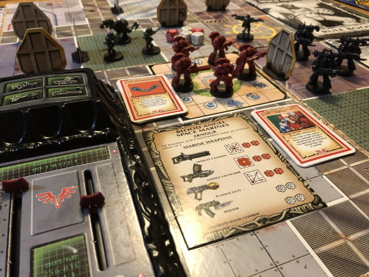 Like Heroquest, one player controls the adversaries in a GM role. Rather than controlling individual characters, however, the remaining three players each control a squad of five Space Marines from the Blood Angels, Imperial Fists, and Ultramarines chapters.  #CuratedQuarantine