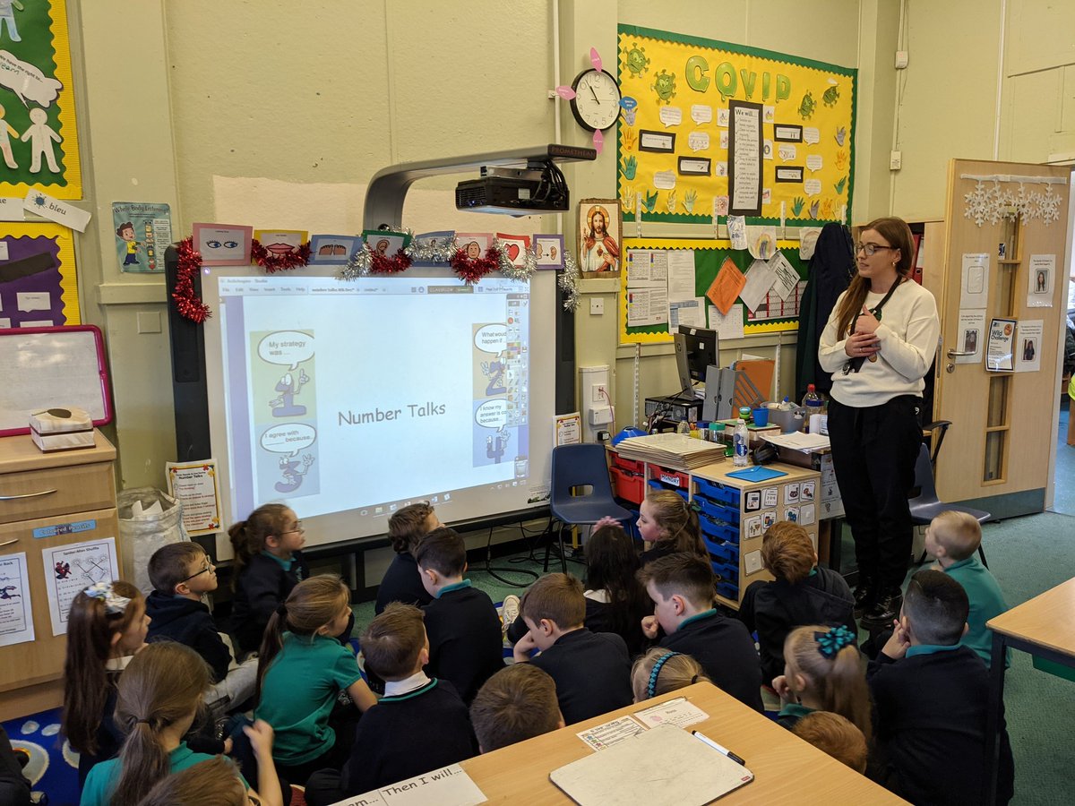 AnneDougan5's tweet photo. Had a lovely morning with P3 at At Joseph's Primary who were showing off all the Number Talk strategies they have been learning. #Numeracyinaction #InvNum @InverclydeAct @st_josephps https://t.co/9gkcuJ3b1w