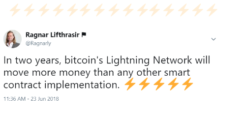 DavidShares's tweet photo. It's been over 2 years since this tweet pictured and over 5 years since Lightning Network launched. Can you say, vaporware? https://t.co/u1vOmKuw7T
