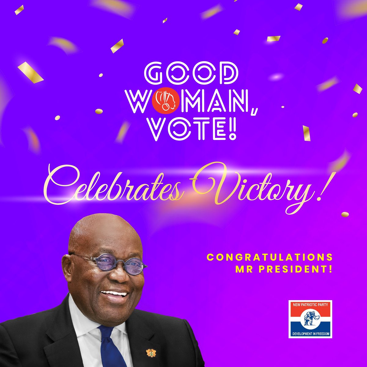 gwfoundation_gh's tweet photo. We did it! We do am! #4More2DoMore
#ObaapatoAbaPa
#GoodWomanVote https://t.co/RLOWYoHVLt