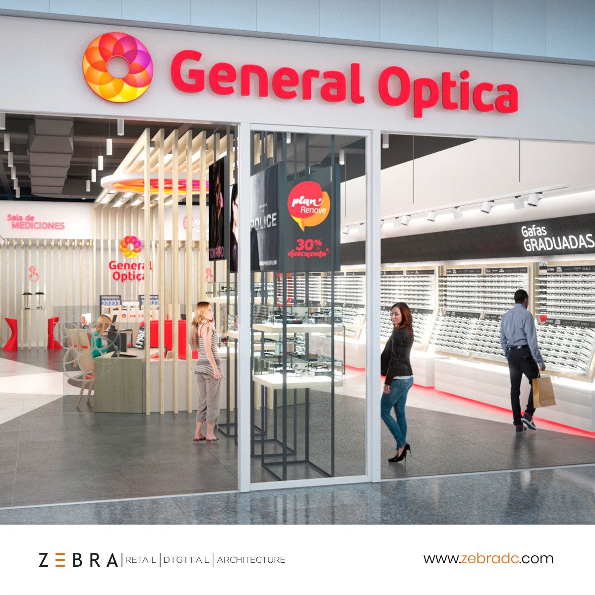 zebradc_es's tweet photo. En esta ocasión se nos ha encargado realizar el CONSULTING, DISEÑO CONCEPTUAL Y DISEÑO TÉCNICO para la tienda de @GeneralOptica de Mataró en Barcelona. Aquí podéis ver el resultado ▶️ https://t.co/KvvsXwfNHu

#zebradc #retail #diseñodetiedas #generaloptica #retailoptica https://t.co/lpCvnSVoUK