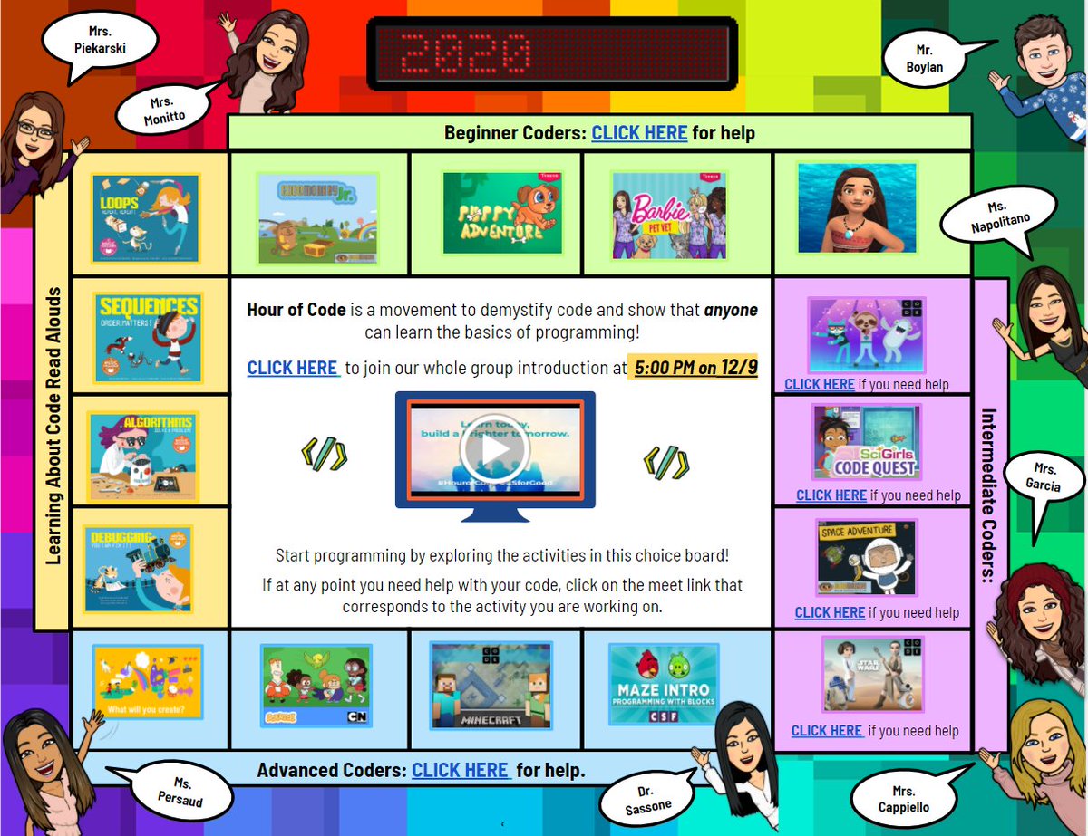 sassonek's tweet image. #TechItOUt Super excited for our 4th Family Hour of Code Night! Looking forward to coding (virtually) with our 200+ students this evening! @_kimberly_p @312Midland @MidlandAP @AngelaGarciaEDU @annie_piekarski @cmonitto @SherriGoffman @EricByrneRCSD #HourOfCode2020