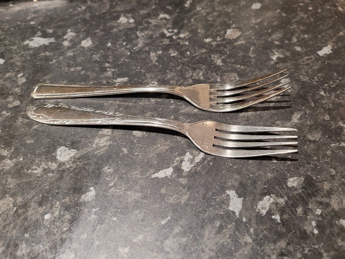 Official fork rankings.D-tier. Flimsy, ugly, good only for whisking eggs or serving cat food (if we had a cat). I will never willingly eat with one of these.