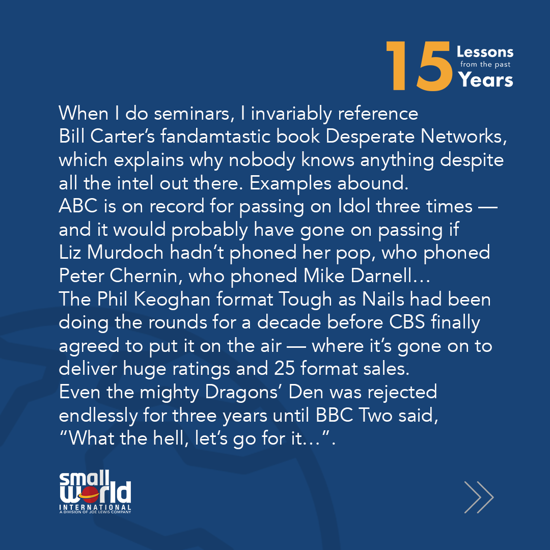 SmallWorldIntl's tweet photo. We're back with another lesson from Tim. Lesson 12: Nobody knows everything (or anything). https://t.co/BqmDZIJadV