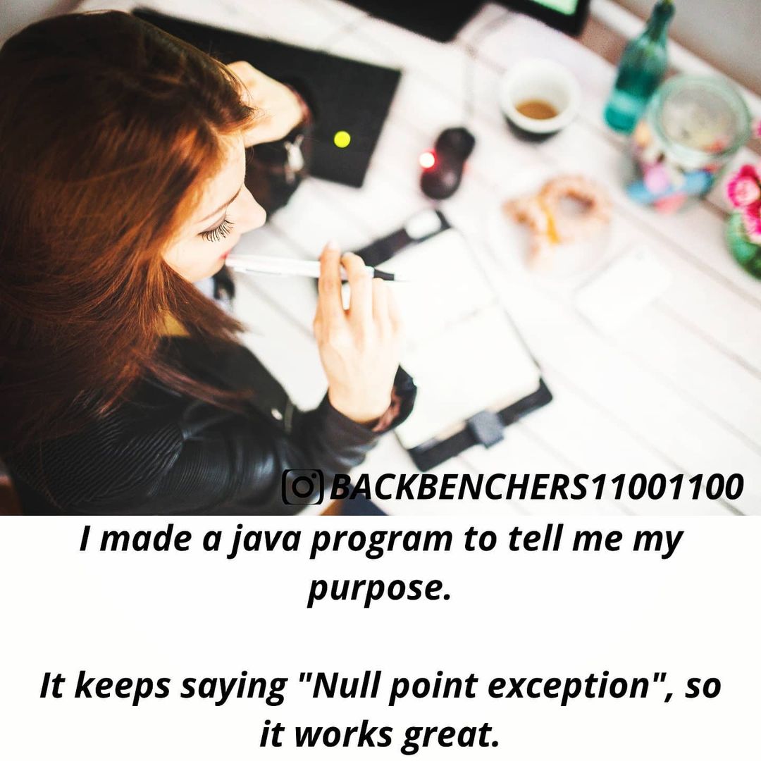Backbenchers111's tweet image. #java #exception #nullpointer #null #backbenchers111