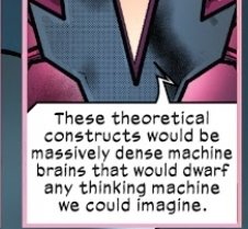  #XSpoilers I believe that this space prism is the machine brain that Nimrod is talking about. My biggest concern is the consequences of engaging a universal intelligence. I wonder if engaging with these "super machines" is actually a damn ing act for mutantkind. An Icarus moment.