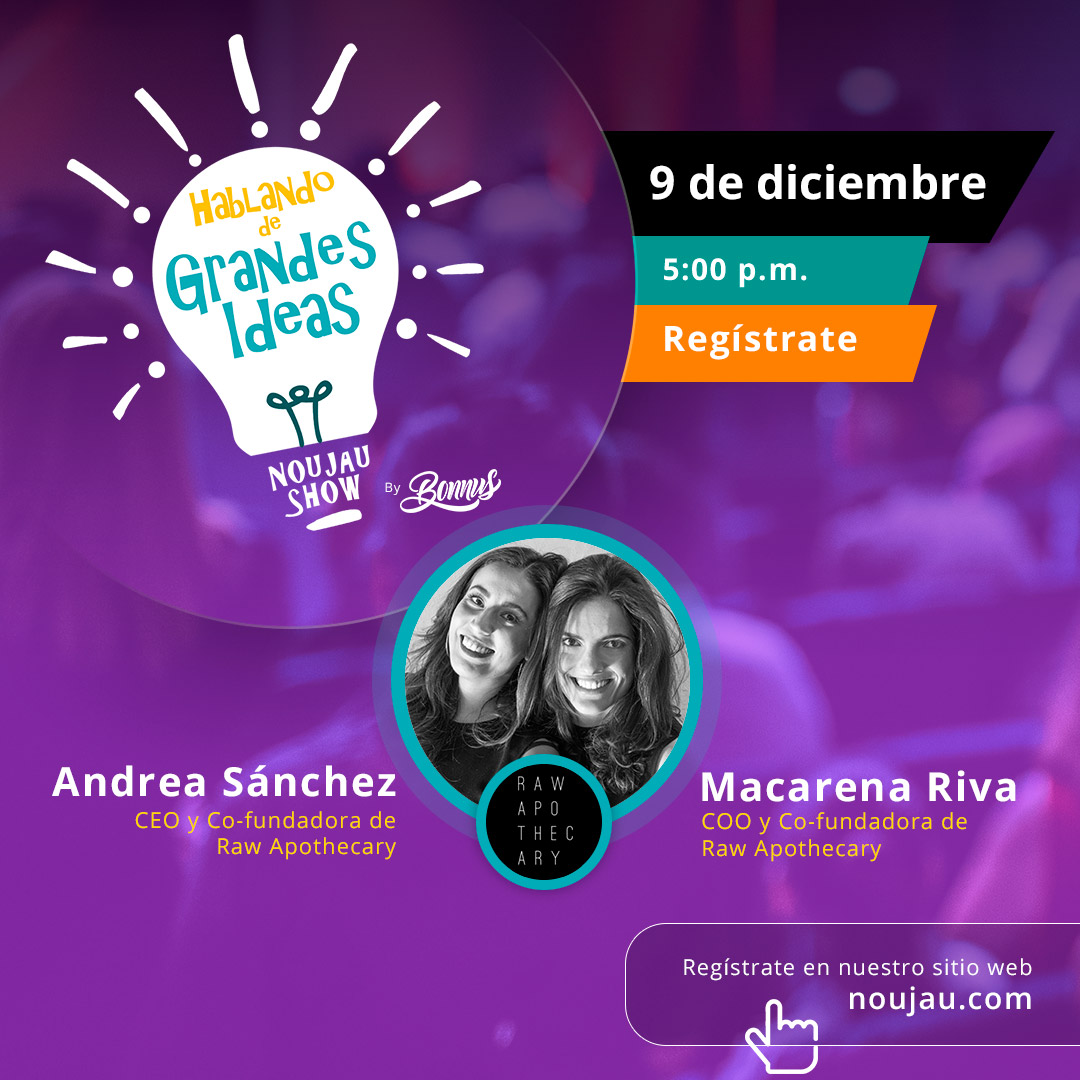 Bonnusme's tweet photo. Te esperamos hoy a las 5 pm, para platicar con Andrea y Macarena sobre su increíble proyecto RAW Apothecary ¡no te lo puedes perder! Estaremos transmitiendo en vivo desde youtube, aquí les compartimos la liga: https://t.co/wiMrs1dT6L ¡Te esperamos! #bonnus #noujaushow https://t.co/fe0pyIVCmA