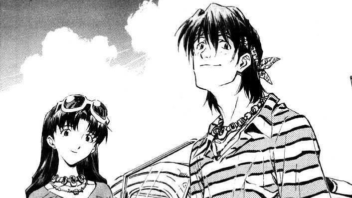 Kaji ne sera pas pour Misato un ami, mais un véritable coup de foudre, qui viendra en quelques sortes apaiser ce vide que son père a laissé en elle. Lui permettant enfin d'oublier ses regrets, et de se montrer comme elle est réellement.