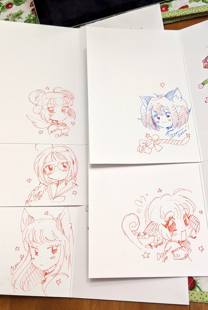 Doing a bunch of little sketches inside all of my charity Christmas cards❤️ These are still up for $5 each, and 100% of proceeds go to Make-A-Wish foundation. https://t.co/nnGo6GrZOj
Thanks all! 