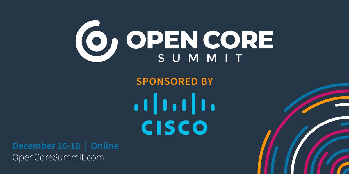 Join @Cisco @CiscoCloud at @OpenCoreSummit Dec 16-18. We'll be featuring some of our latest work in open source projects such as #NetworkServiceMesh, Cloud Native SD-WAN (CN-WAN), and #Kubeflow. @nservicemesh #opensource #cloudnative #MachineLearning 2020.opencoresummit.com