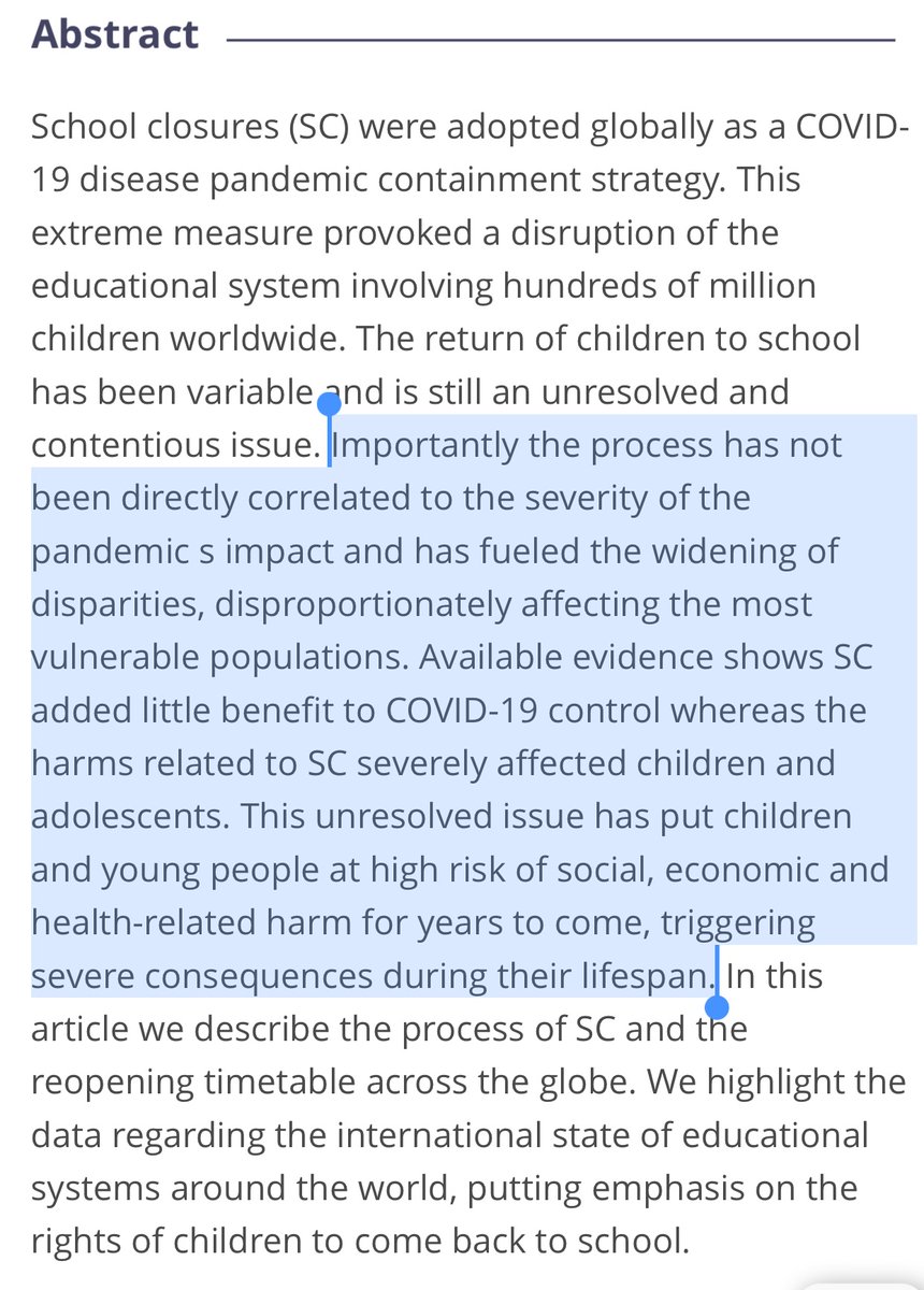 Schools Closures during the COVID-19 Pandemic: A Catastrophic Global Situation https://www.preprints.org/manuscript/202012.0199/v1