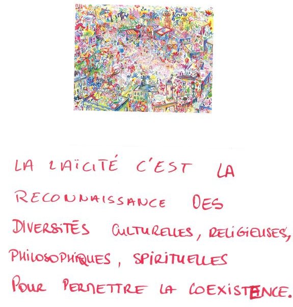Petit souvenir d'ateliers sur la #laïcité vue par des jeunes, avec <a href="/AssoCoexister/">Coexister</a> et d'autres partenaires. Des paroles censées et inspirées. Espoir.