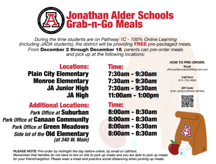 JAFoodServ's tweet photo. In 7 days, JA has handed out almost 5000 meals! Don't forget to pre-order for 🦃turkey-ham🐷 🍔sliders tomorrow! @AlderSchools @AlderHS @wheatljo1 @MrKeller1 @PCElementary @MonroeElem_JA @AlderJHS https://t.co/KrAXy8i7Vz