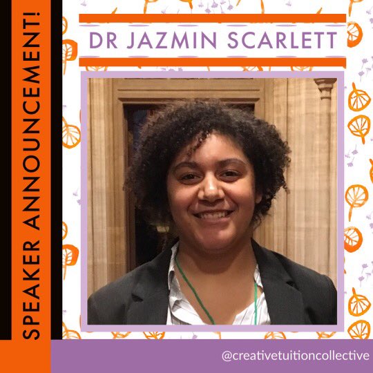 CreativeTuiti0n's tweet photo. 1/2 It’s our fourth and final speaker! - the excellent Dr Jazmin Scarlett, she/her: @scarlett_jazmin
#stem #creativetuition #educationequality https://t.co/Y2u4FFLI2p