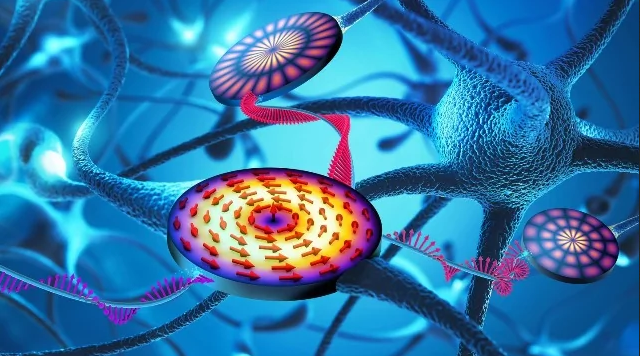 IEEERebootComp's tweet photo. Slicing and dicing. @tech_networks says a new approach centered on chopping up #magnetic waves may accelerate #NeuromorphicComputers. It also means optimization tasks and pattern recognition could become faster and more #EnergyEfficent: https://t.co/2Wsgv2BT7Q #rebootingcomputing https://t.co/sY6h9dEQ5r