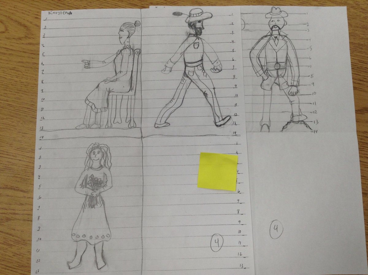 Ms_C_Dickson's tweet photo. Gr4 Fine Art: Here are some practice drawings as Grade 4 students prepare to draw human figures for their shadow puppet skit : about how a certain place in Alberta got its name. #EdgemontStrong
@EdgemontCBE https://t.co/YwMDOZuN0N