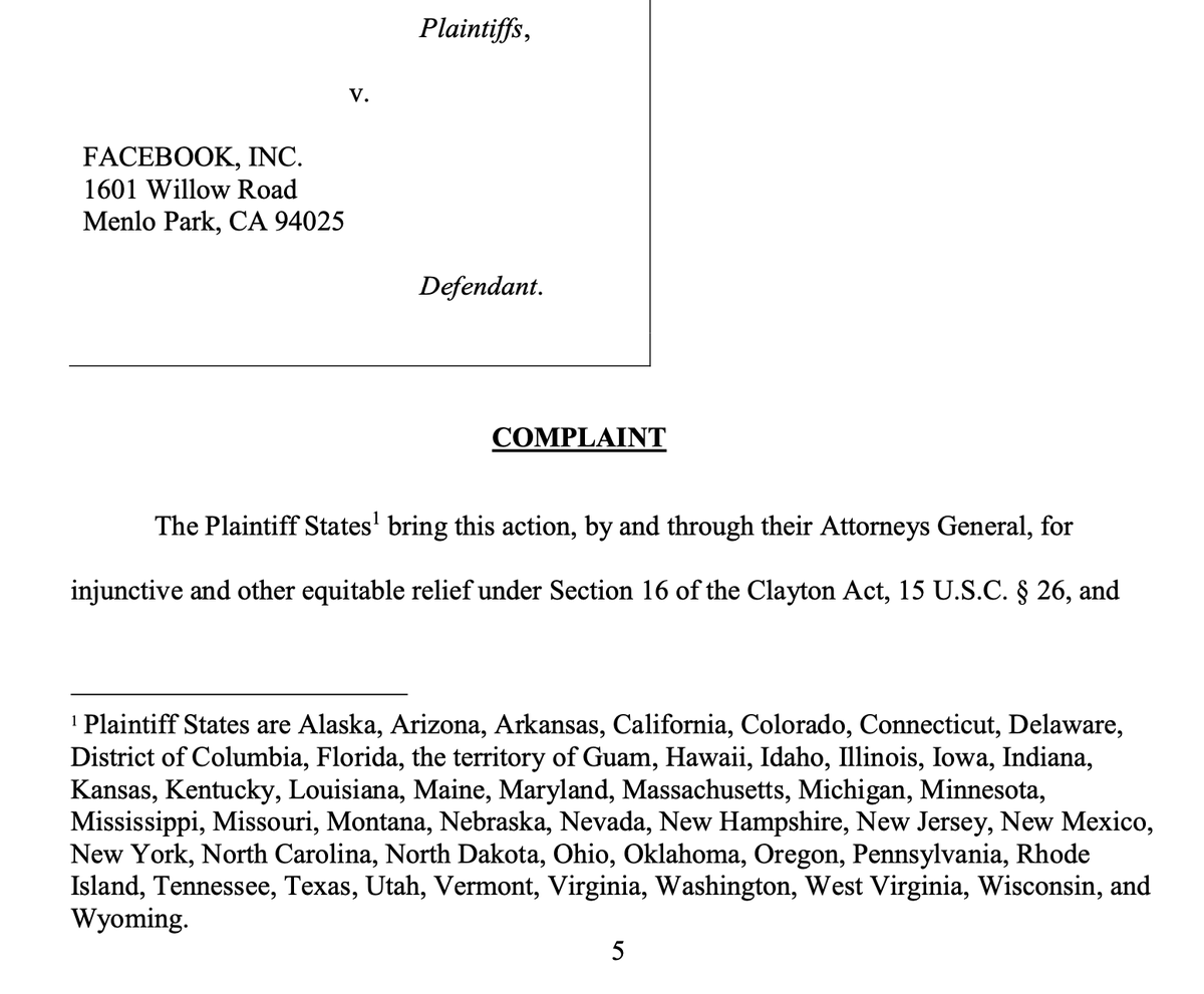 Let's take a tour through the lawsuit against Facebook, shall we? Let us enter the magical world of the Clayton Act and the Sherman Act. 