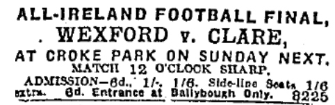 A thread about the last All-Ireland football final played in December — on this day, 9 December, 1917 when Wexford played Clare in Croke Park at high noon. Post-1916 it was a highly politicised final, from the Clare point of view.1/10