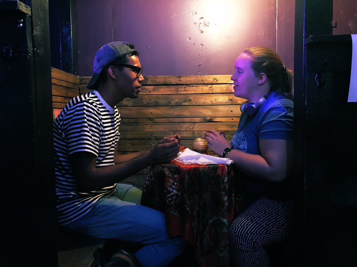 Two particular features of these experiences interest me:1) Audience participationIn some works, the fact that the participants engage with performers is key.E.g. In KNOCK ONCE FOR YES,  @omgNickOLeary & I ask audiences to take the role of mediums, talking to ghosts & clients.