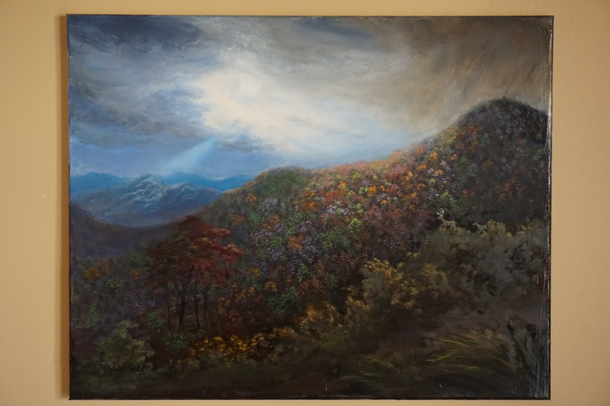 This is an original painting called ''Changes From Nature''. © copyright #painting #art #BlueRidgeParkway